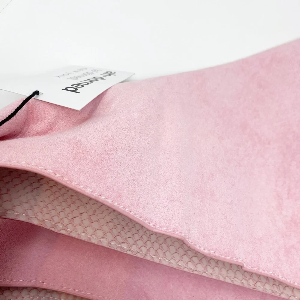 Air Pompon Pink Textured Hobo Bag